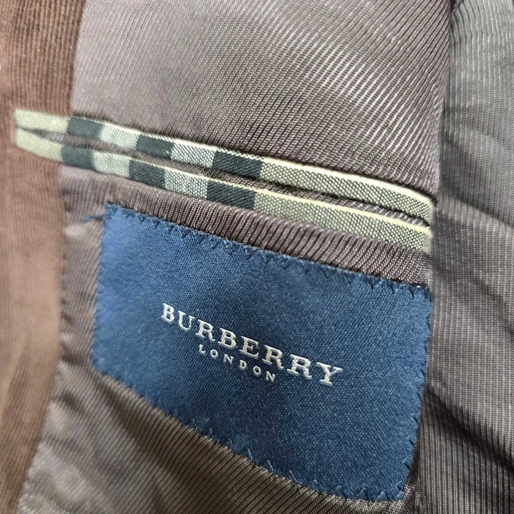 Burberry London Corduroy‎ Sport Coat Mens 44L 44 Brown Bespoke Cotton Cashmere